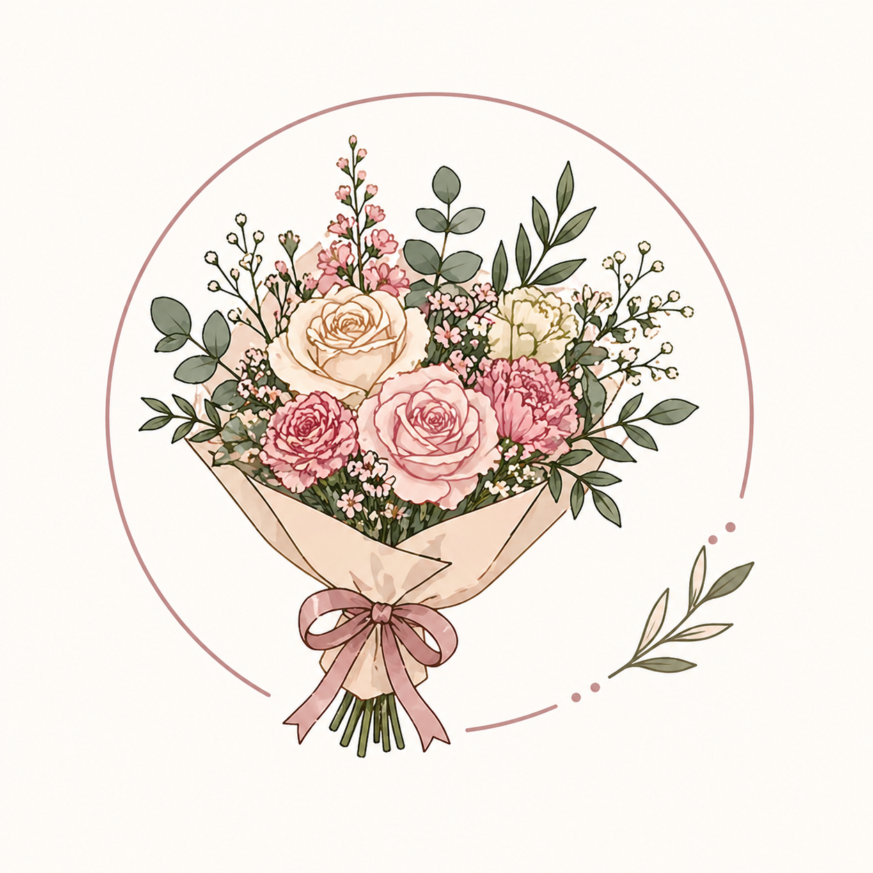Icône bouquet de fleurs sur mesure