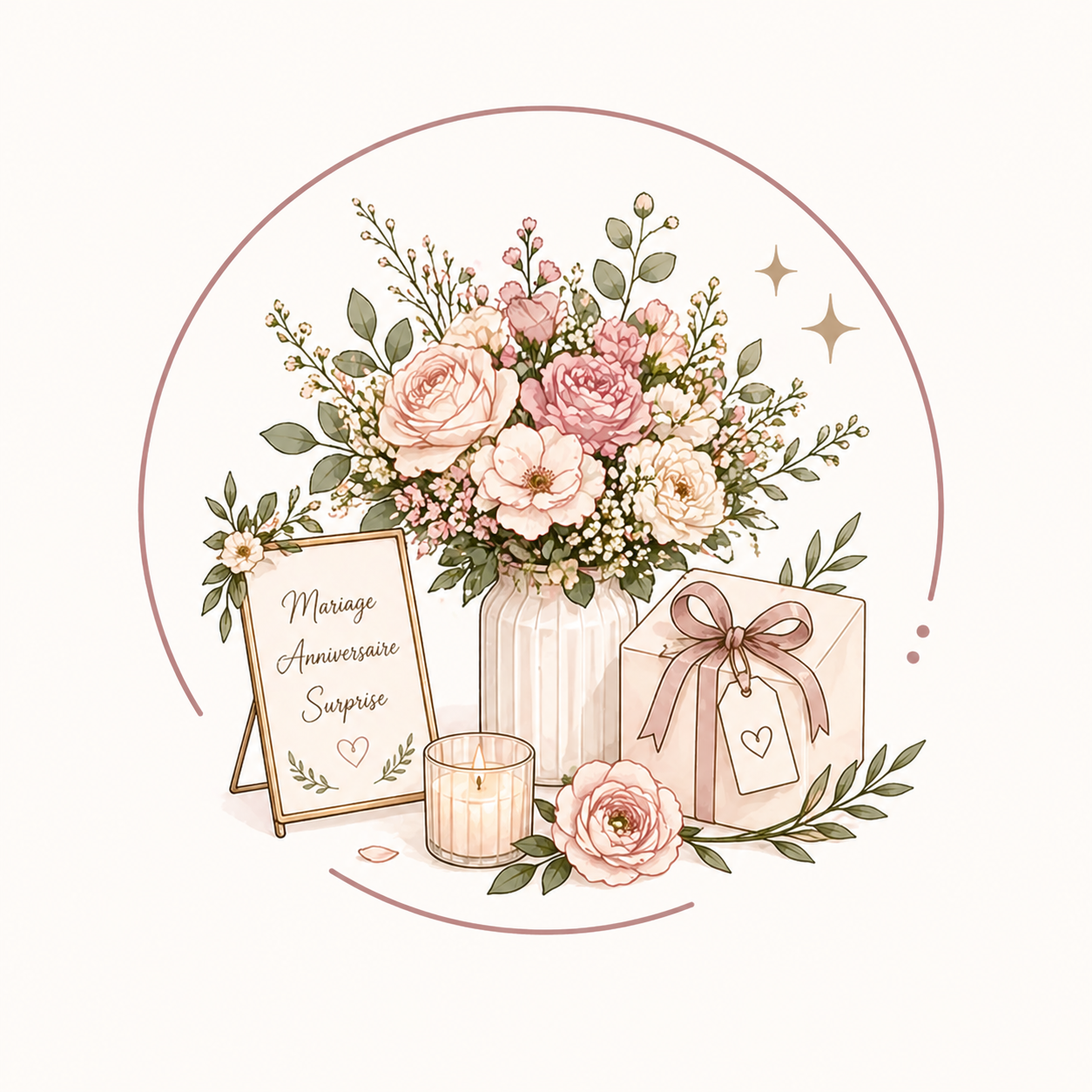 Icône composition florale pour événements et occasions spéciales
